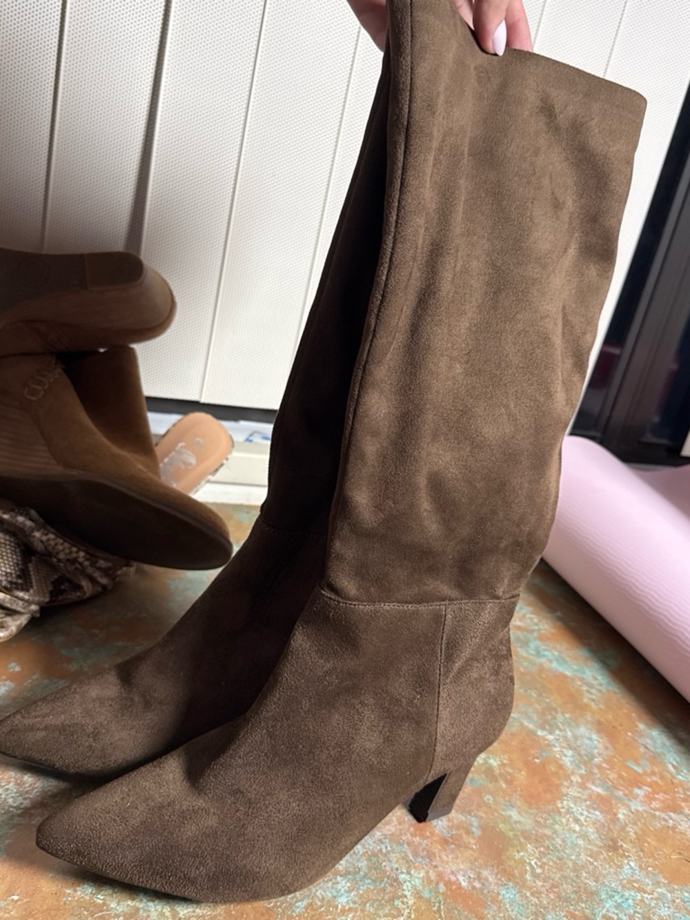 Target Brown Suede Over-the-Knee Pointed Toe Boots